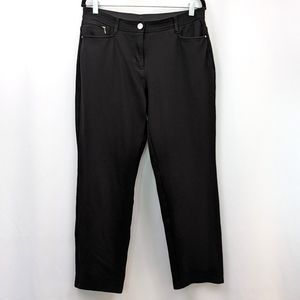 Chico's Cropped Pants Ponte Stretch Zipper Accent So Slimming Chico's 1.5 Short